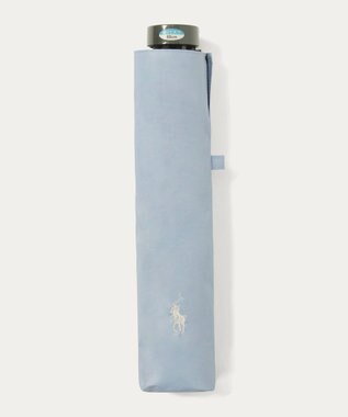 MOONBAT 【遮光率100％/遮熱/UV/大寸/軽量】POLO RALPH LAUREN（ポロ ラルフローレン）晴雨兼用日傘  ポロポニー 無地 折りたたみ傘 大きめ ペールスカイ