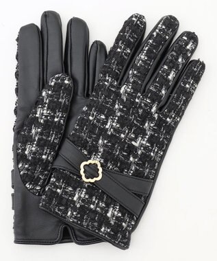 TOCCA 【数量限定・スマートフォンタッチ可能】TWEED GLOVES 手袋 ブラック系