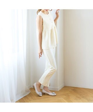 Riz raffinee <Riz raffinee>【3E】バックルモチーフパンプス アイボリーコンビ