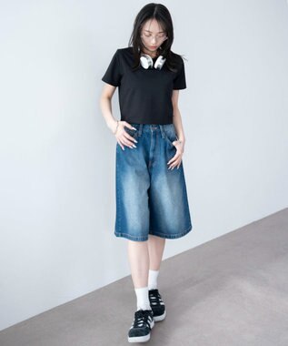 WEGO デニムハーフパンツ デニム中濃色