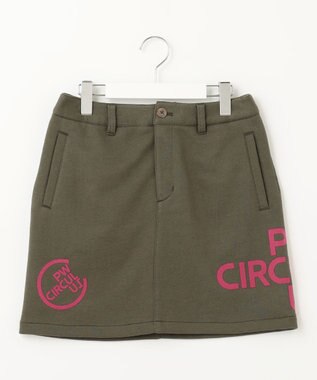 PW CIRCULUS 【WOMEN】アスレジャー 裏毛 ロゴ スカート カーキ系