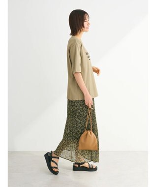 Green Parks ５分袖フロッキーロゴプリントＴＥＥ Khaki