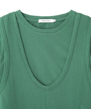 AMERICAN HOLIC 【2点セット】Tシャツ＋Uネックワンピース Green