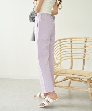 OP／FILA 【OP】ジャガード織ロングパンツ パープル