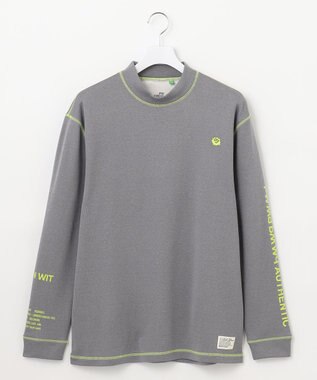 PW CIRCULUS 【裏起毛/防寒】【MEN】ステッチポイント モックネック グレー系