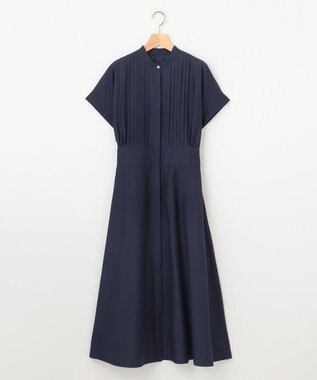 組曲 S 【洗える・ドライタッチ】シアーボイルフロントタック ワンピース ネイビー系
