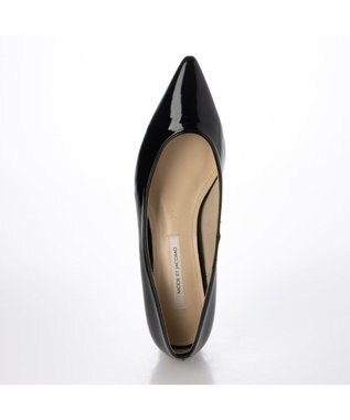 MODE ET JACOMO <MODE ET JACOMO>ポインテッドトゥプレーンパンプス ブラックエナメル