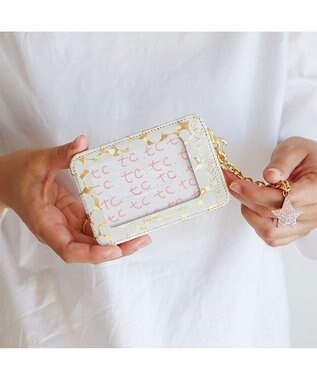 tsumori chisato CARRY 新マルチドット パスケース 定期入れ 【キラキラでかわいい！本革のやわらかな風合い】 ゴールド