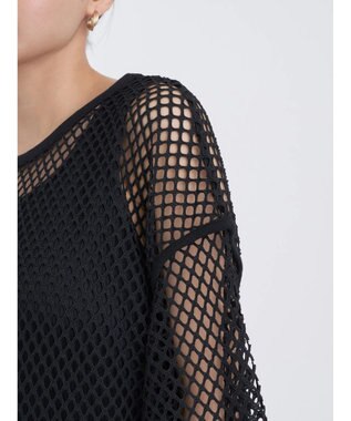 earth music&ecology メッシュチュニック Black
