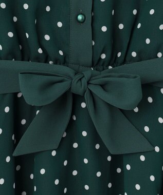 組曲 KIDS 【110-140cm】パリジェンヌドット ワンピース グリーン系5