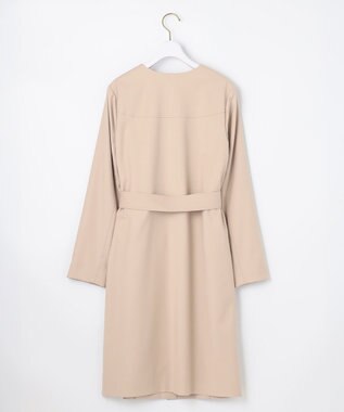 ANY SIS ノーカラーライトテロンチ コート ベージュ