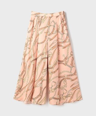 GRACE CONTINENTAL チェーンプリントタックキュロット ピンク