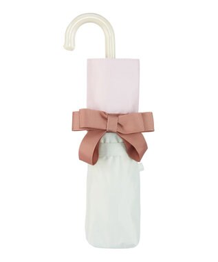 MOONBAT estaa 晴雨兼用 折りたたみ傘 グログランテープリボン 日傘 遮光 遮熱 UV ホワイト