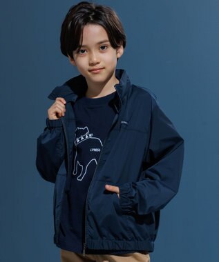 J.PRESS KIDS 【撥水】【100-130㎝】バックロゴ ポケッタブル ブルゾン ネイビー系