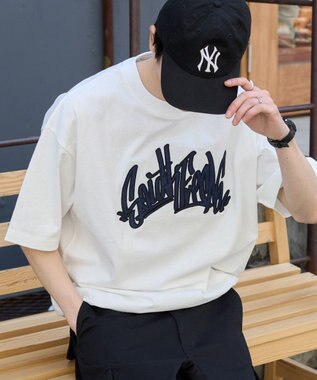 WEGO 【ユニセックス着用ITEM】ワッペンロゴドロストBIG　T（SS） ホワイト