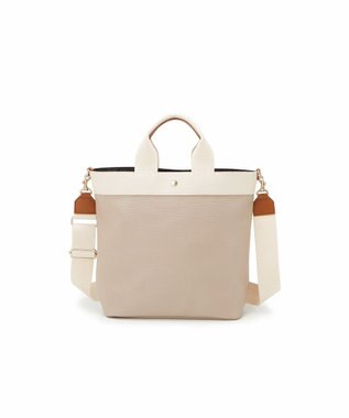 TOPKAPI 【Breath TOPKAPI】RIPPLE リプル ファスナー付 縦型 2way トートバッグL ペールベージュ