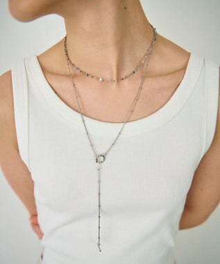 GRACE CONTINENTAL レイヤードデザインネックレス シルバー
