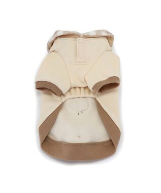 PET PARADISE ペットパラダイス くまちゃん襟トレーナー 襟付き チェック 小型犬 ベージュ