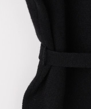 組曲 L 【先行予約・WEB限定】シアーニット 襟付き七分袖カーディガン ブラック系