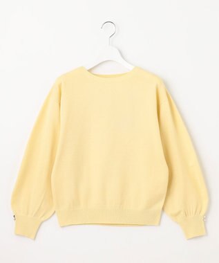 Feroux 【洗える】ビジューポイント ニット ライトイエロー系