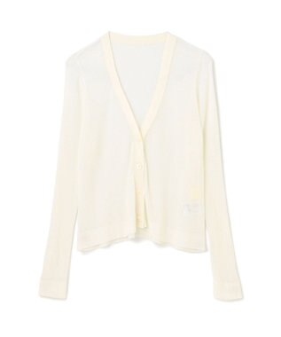 GRACE CONTINENTAL リブシアーニットカーディガン ホワイト