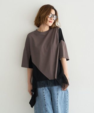 YECCA VECCA 裾アシメデザインプルオーバー Mix