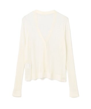 GRACE CONTINENTAL リブシアーニットカーディガン ホワイト