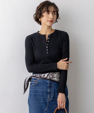 23区 【先行予約】シアーリブ レイヤード ロンTEE ブラック系