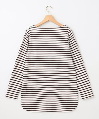 組曲 スクエアネックテール ロングＴシャツ ダークブラウン系1