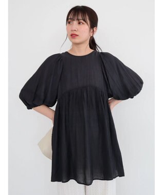 Green Parks ＢＰ　ボリュームスリーブチュニック Black