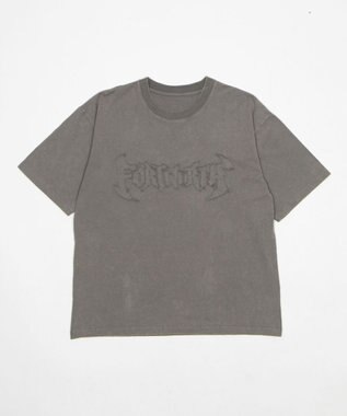 WEGO 【ユニセックス着用ITEM/MLサイズ展開】ブリーチダメージアップリケT（SS） グレー