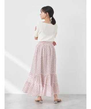 earth music&ecology ちょっとレトロなティアードスカート Flower