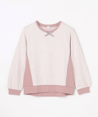 組曲 KIDS 【150-160㎝】 フロストフラワージャガード トレーナー ラベンダー