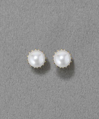 Phoebe トゥウィンクルフレームパールピアス　ゴールド/一粒 ゴールド
