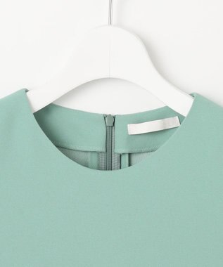 自由区 【SHIHOさんコラボ・洗える】バックサテンジョーゼット ブラウス フロスティグリーン