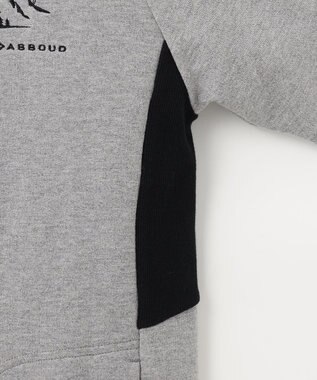 JOSEPH ABBOUD MOUNTAIN 【UNISEX】オーガニックコットン ビンテージインレーハーフZIP ライトグレー系