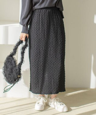 【洗える】カットジャカードナロー スカート