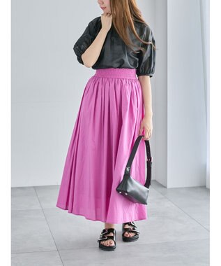 Te chichi レザーライクバックリボンブラウス ブラック