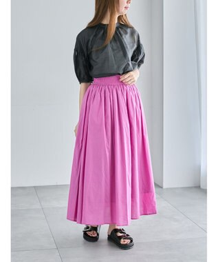 Te chichi レザーライクバックリボンブラウス ブラック