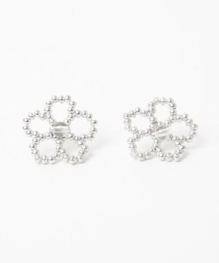 WEGO Lフラワービーズピアス シルバー