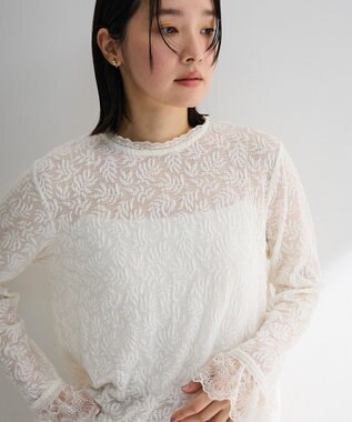 Green Parks 総レースプルオーバー Ecru