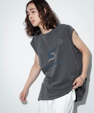 WEGO 【ユニセックス着用アイテム/手洗い可】ピグメントグラフィックノースリーブ 柄5