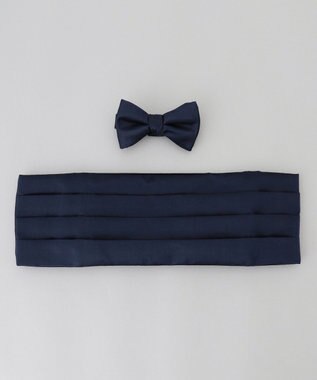 GOTAIRIKU 【WEAR BLACK】フォーマル用 ボウタイ&カマーバンドセット（ネイビー）