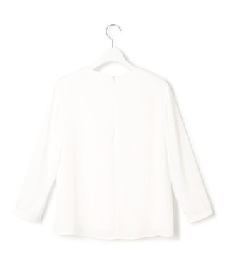 23区 S 【洗える】シルキーデシン タックディテール カットソー ホワイト系