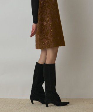 GRACE CONTINENTAL CORSO ROMA スエードロングブーツ ブラック