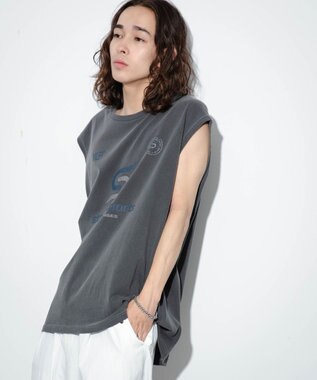 WEGO 【ユニセックス着用アイテム/手洗い可】ピグメントグラフィックノースリーブ 柄5