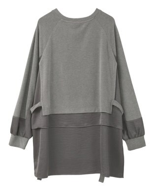 YECCA VECCA 素材MIXレイヤード起毛プルオーバー Gray