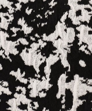 ICB 【洗える】 PEハイゲージJQ ニットスカート ブラック×オフホワイト系