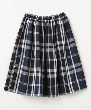 ANY KIDS カラー チェック スカート ネイビー系チェック