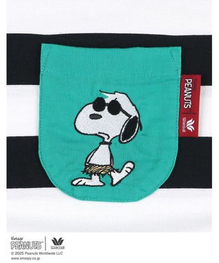 WACOAL ワコール_リラックス＆スリープ ネグリジェ 4分袖 綿100%(本体) PEANUTS スヌーピー ロング丈(ふくらはぎ付近) レディース FNT156 /ワコール ブラック